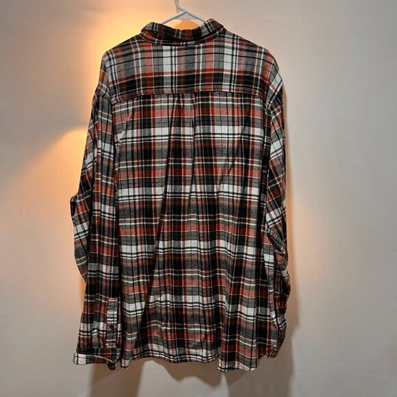 Ocean Coast Men’s Plaid Flannel Shirt 3XLT Long Tall Button Front - Picture 3 of 7